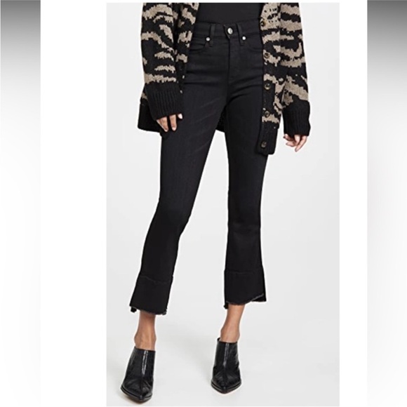 AYR The Shade Straight Crop Step Hem Jeans in Chill Uniform